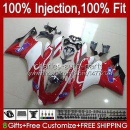 Injection Mould Bodys For DUCATI Panigale 899S 1199S 899-1199 12-16 Bodywork Red blue white 44No.9 899 1199 S R 12 13 14 15 16 899R 1199R 2012 2013 2014 2015 2016 OEM Fairing