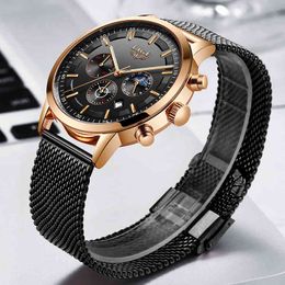 2019 Lige Mens Watches Top Brand Luxury Casual Quartz Wristwatch for Men Military Full Steel Waterproof Sport Clock Reloj Hombre Q0524