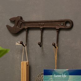 Vintage Wall Hook Hanger Key Clothes Hanger Rack Wall Mounted Coat Holder Metal Spanner-shaped Hook for Home Bedroom hooks