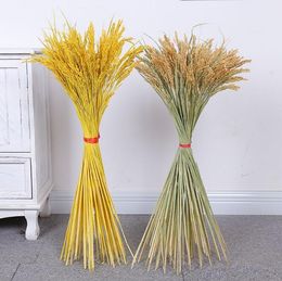 Artificial Flowers Dried wheat plant wedding decoration 100pcs/lot high quality rice Home Decor