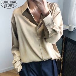 Plus Size Women Clothing Blusas Mujer De Moda Office Lady Shirt Female Vintage Chiffon Long Sleeve Korean Loose Tops 12328 210417