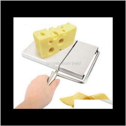 Tools Kitchen Dining Bar Home Gardenmetal Cheese Slicer Butter Cutter Knife Board Stainless Steel Making Dessert Blade Cooking Bake Tool K