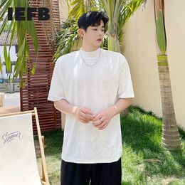 IEFB Summer Fashion Half Sleeve Base T-shirt Design Black White Cusal Slim Fashion Tee Tops Korean Trend Clothes 9Y7541 210524