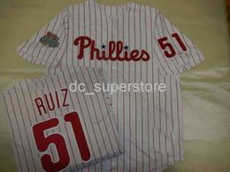 Custom CARLOS RUIZ 2008 World Series Sewn Baseball Jersey Stitch Any Name Number Men Women Youth baseball jersey