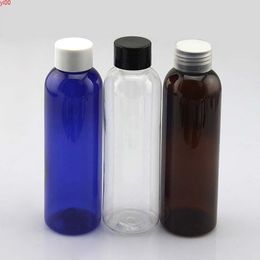 50pcs 150ml transparent/brown empty cosmetic package PET containers bottles with black screw lid 150cc plastic bottlesgood qty