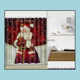Shower Curtains Bathroom Aessories Bath Home & Garden Christmas Version Mti-Styles 3D Hd Digital Printed Waterproof Moisture-Proof Case Drop