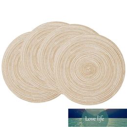 Round Braided Placemats Washable Kitchen Table Placemats for Home Wedding Party 36cm Coffee Colour 4pcs Factory price expert design Quality Latest Style Original