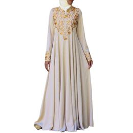 Features Of Ethnic Floral Fashion Gowns And Embroidered Straight - Tube Muslim Lady Dresses Casual