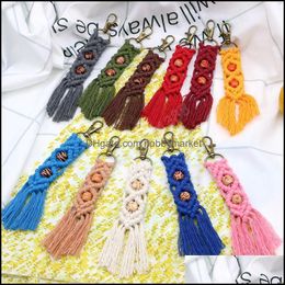 Key Rings Jewelry Rame Tassel Keychain For Women Boho Chains Handmade Fringe Bag Charm Gift Friends Aessories Drop Delivery 2021 Hfxkc