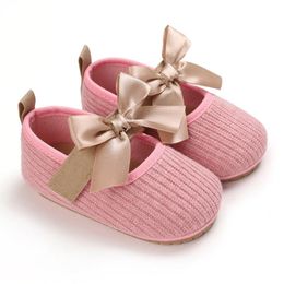 Princess Baby Shoes Born Toddler Kids Girls Bowknot Soft First Walking Shoe 0-18 Months Old Todding Walkers