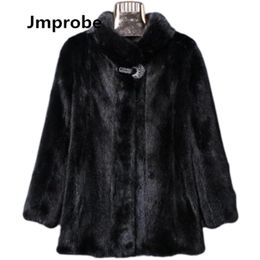 S/9Xl Women'S Short Section Imitation Fur Outwears Black White Winter Autumn Warm Oversized Fake Jackets Casual Coats J3234 211220