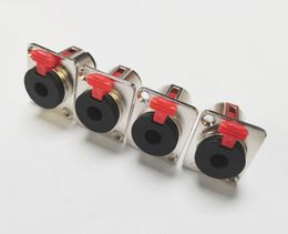 Audio Connectors, 3 Pole 1/4" 6.35mm Female Jack Panel Chassis Lock Socket Adapter Connector/5PCS