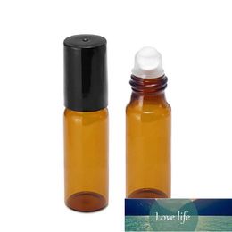 Storage Bottles & Jars 10pcs 3/5ml Amber Roll On Roller Bottle For Essential Oils Refillable Perfume Deodorant Containers With Lid Factory price expert design Quality