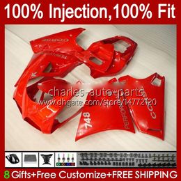 Injection Fairings For DUCATI 748 853 916 996 998 S R 94 95 96 97 98 42No.83 748R 853R 916R 996R 998R Gloss red 94-02 748S 853S 916S 996S 998S 1999 2000 2001 2002 OEM Body