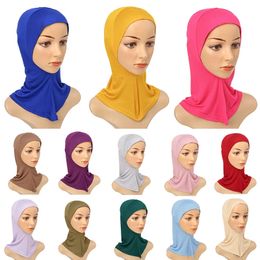 Trendy Accessories Muslim Underscarf Women Inner Hijab Caps Cotton Head Scarves Turban Solid Colour Islamic Turban Hijab Scarf Turbante Mujer