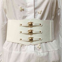 Elastic Wide Corset Belts For Women Waist Plus Size Belt Female Dress Waistband Big Stretch Cummerbunds Clothes Accessory G220301