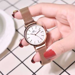 Mens Watches Magnetic 2021 Women Fashion Luxury Rose Gold Stainless Steel Watch With Mesh Strap Quality Classic Ladies Wrist