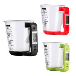 Electronic Digital LCD Display Kitchen Measuring Cups Kitchen Food Water Cooking Measuring cups scale Temperature Measuring Cups 210401