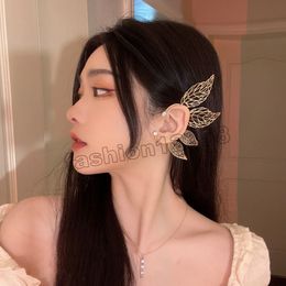 2022 Cute Leaf Ear Cuff Big Earrings for Women Fashion Jewellery Boho Gold Silver Leaf No EarHole Clip Earring Bijoux Femme Gifts