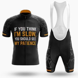 2024 I am Slow Man Bicycle Cycling Jersey MTB Mountain bike Clothing Men Short Set Ropa Ciclismo Bicycle Clothes Maillot Culotte