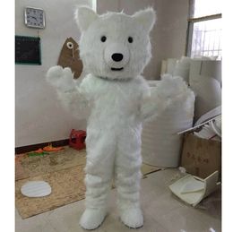 Hallowee White Polar Bear Mascot Costume High Quality Cartoon Anime theme character Carnival Adult Unisex Dress Christmas Birthday Party Outdoor Outfit
