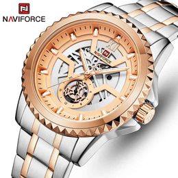 NAVIFORCE Watches Top Luxury Brand Sport Watch Men Stainless Steel Quartz Wristwatch Date Male Clock Relogio Masculino 210517