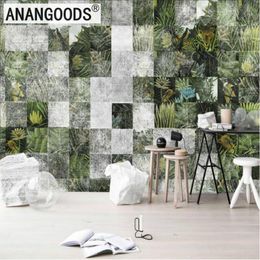 Wallpapers Hand Painted Rain Forest Lion Squares TV Backdrop Wall Wallpaper Custom 3d Paper Decorative Painting Muarl