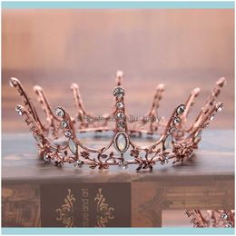 Jewelryforseven Baroque Luxury Crystal Crowns Bridal Jewelry Full Circle Tiaras De Noiva Wedding Hair Aessories Decoration Jl Drop Delivery