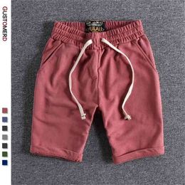 Summer 100% Cotton Soft Shorts Men Casual Home Stay 's Running Sporting Jogging Short Pants 210629
