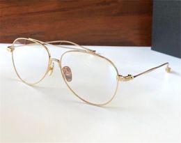 New fashion design optical eyewear 8076 pilot metal frame retro simple and popular style comfortable to wear transparent glasses