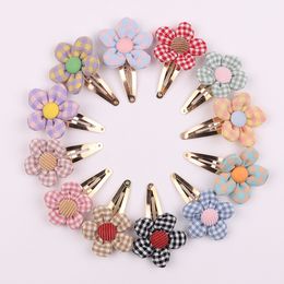 Korean Flower Hair Clip For Girls Kids Hair Accessories Baby Snap Clips Barrettes Bow Hairpins Cute Child Hairclip 2021