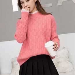 Pullover Women Sweater O-neck Autumn Winter Warm Soft knitted Femme Jumper Cashmere Solid 210427