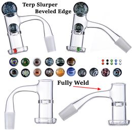 Splash Guard Quartz Banger Nail Smoking Accessories Terp Slurper Bevelled Edge Water Bangers Ruby Pearl Pipes Seamless Fully Weld Pipe For Glass Bong Dab Rig Oil Rigs