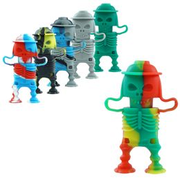 Colorful Mini Smoking Silicone Skull Bones Shape Glass Filter Mouthpiece Holder Protective Sheath Sleeve Innovative Design Tips Tool High Quality DHL Free