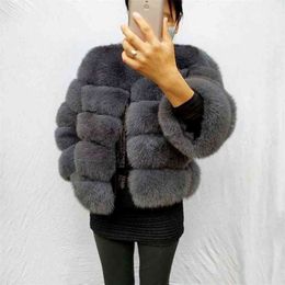 Real Fur Coat 100% Natural Winter Women's Jacket Warm High Quality Vest Fashion Luxurious 210816