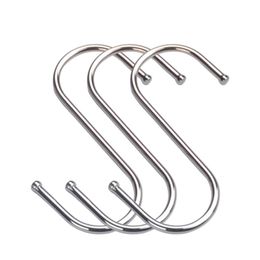 410 Stainless Steel S Shape Hooks Pan Pot Holder Rack Hook Hanging Hangers Kitchenware Clothes Towels Plants Wardrobe Work Shop Bathroom Office CG0249