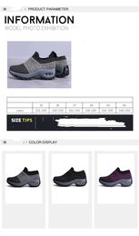 2022 large size women's shoes air cushion flying knitting sneakers over-toe shos fashion casual socks shoe WM2212