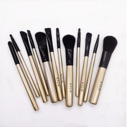 Brand Professional 12PCS Makeup Brush Set, Premium Synthetic Contour Concealers Foundation Powder Eye Shadows Cosmetics Golden Brushes