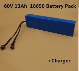 60V 13Ah 18650 Lithium Battery Pack 17S with BMS for Electric Motorcycle Electric bicycle trishaw Wheelchair Scooter+Charger