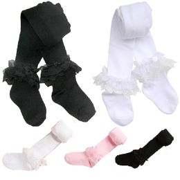 Lace Pantyhose Children Stockings Tights Baby Girls Dance Pantynose Toddler Boots Pants Cotton Kids Trouser Soft 210413