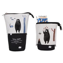 anime stationery Australia - Pencil Bags 2021 Flexible Big Case Kawaii Fabric School Supplies Bag Stationery Gift Cute Box Anime