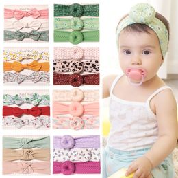 3pcs/lot Newborn Headband Baby Girls Cotton printing Wave point flower Hairband for Kids Boys Elasticity Infant Hair Accessories Children Turban Headwear