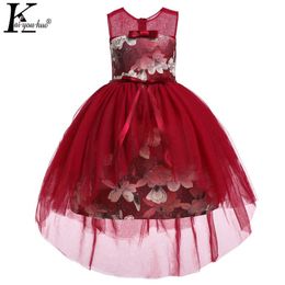 Kids Dresses For Girls Wedding Dress 2019 Summer Elegant Children Princess Dresses Teenagers Tutu Dress Girls Clothes Vestidos Q0716