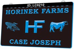 LC0210 Corn Cows Case Joseph Farms Light Sign 3D Engraving