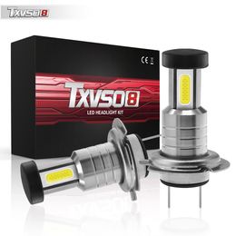 TXVSO8 M7 Max 110W Car LED Headlight H7 26000Lumens High Beam 6000K White Super Bright 2PCS Easy Installation
