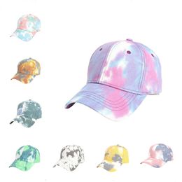 New Fashion Colourful Tie-dye Baseball Cap Spring Men and Women Trend Lovers Hat Outdoor Sports Adjustable Caps