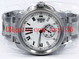 Calibre De Mens Automatic Mechanical Watch W7100015 Stainless steel Bracelet Silver Men's Sports Wrist Watches Transparent Back