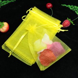 100pcs Organza Drawstring Jewellery Pouch Bags 7x9 9x12 30x40 Beads Candy Gift Packaging Pouches for Engagement Wedding Party