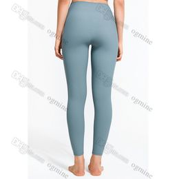 2022 New rib skin friendly Yoga Outfits pants in autumn winter wear trousers high waist hip lifting fitness pants for womens elastic tight sports Leggings lu DS--31