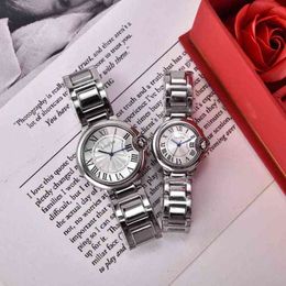 -NXY Watchs Frauen Edelstahl Silber Uhr, Blue Button Quartz Erster Wahl für Urlaub Geschenke, 0214